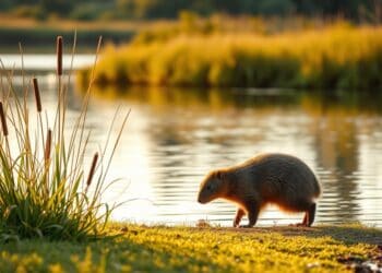 Nutria-Spuren am See entdecken