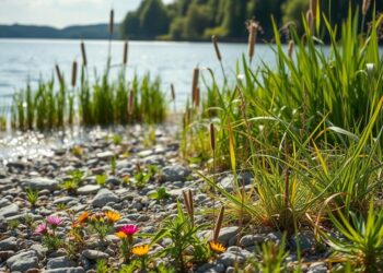 Pionierpflanzen am Seeufer
