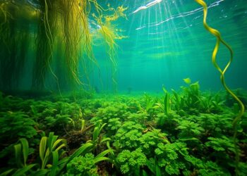 Unterwasserpflanzen am Seegrund