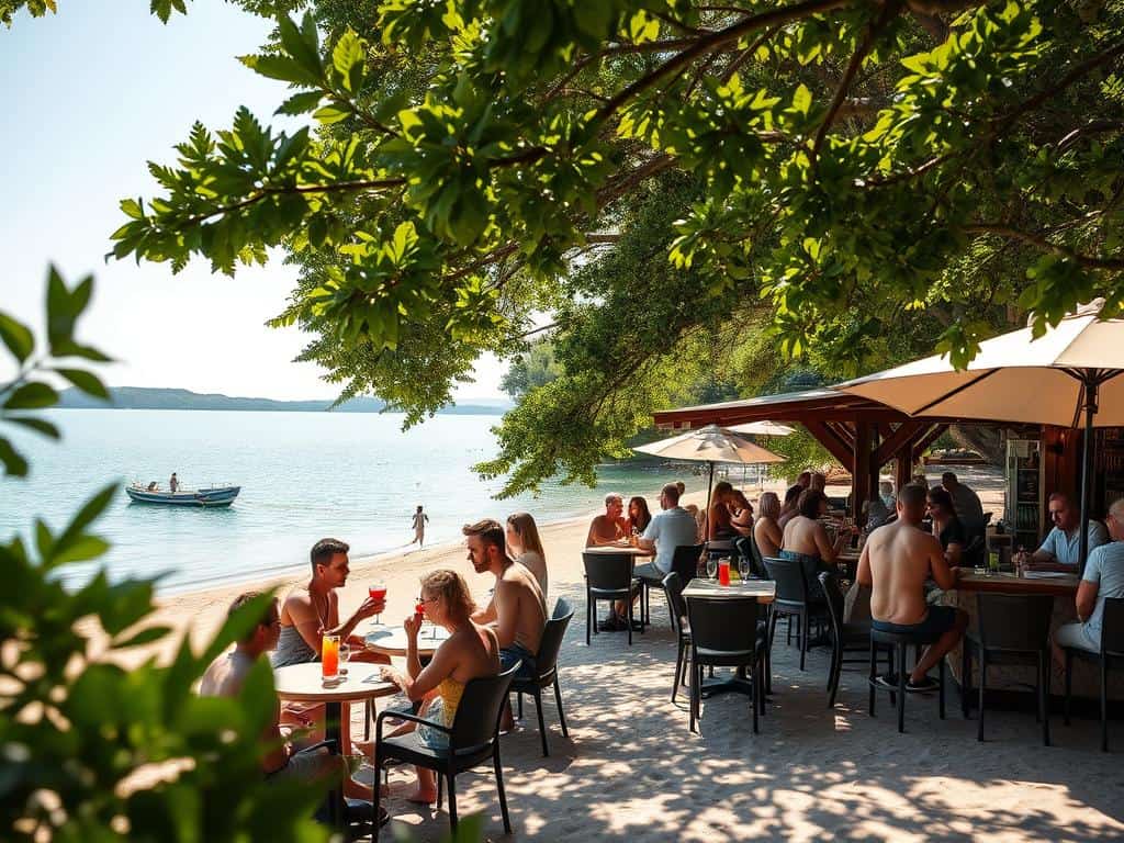 Ausflug zu Strandbars am See