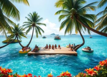 Badeinseln und schwimmende Plattformen: Spaß für Gruppen