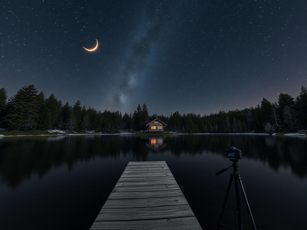 Dark Sky Schutzgebiet am Seeufer