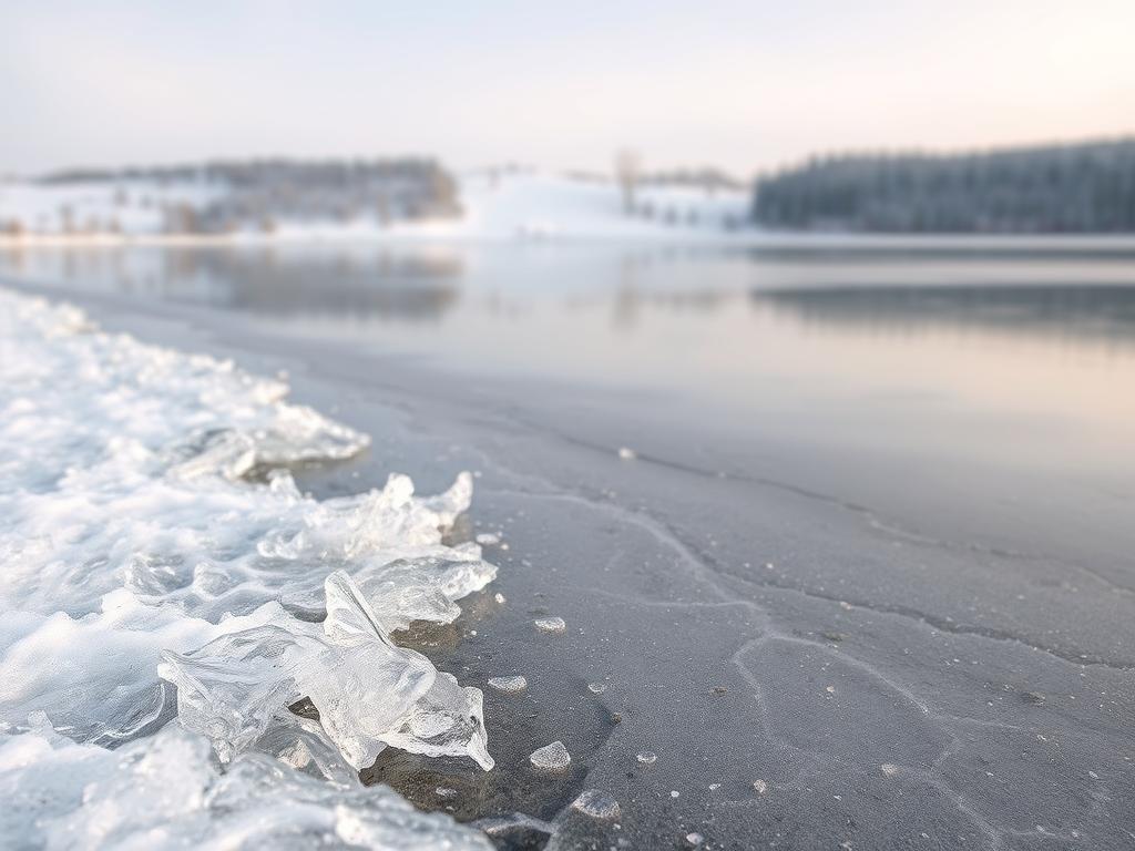 Eisbildung am See