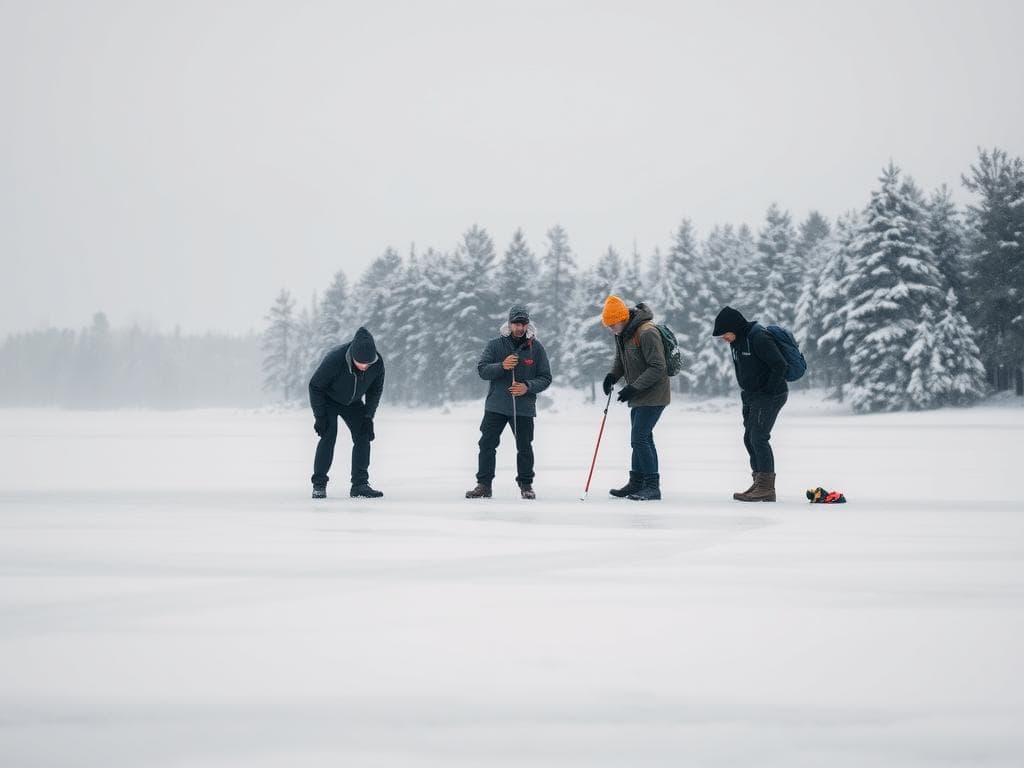 Eisfläche Sicherheitscheck