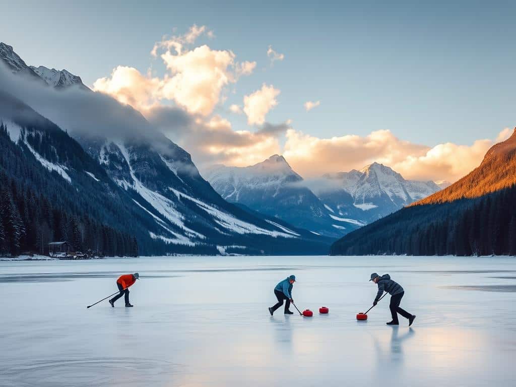 Eisstockschießen Naturkulisse