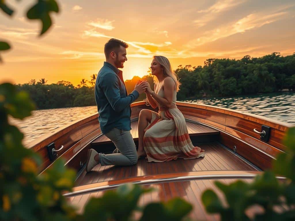 Extras Heiratsantrag Boot