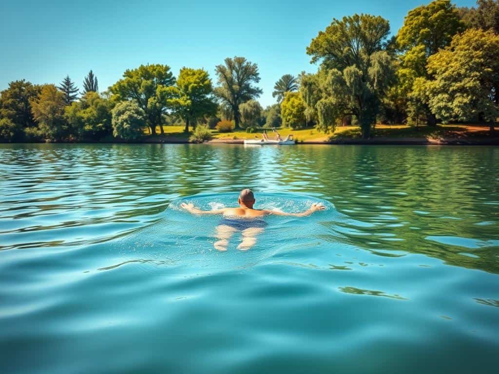 Gesundheit beim Schwimmen im See