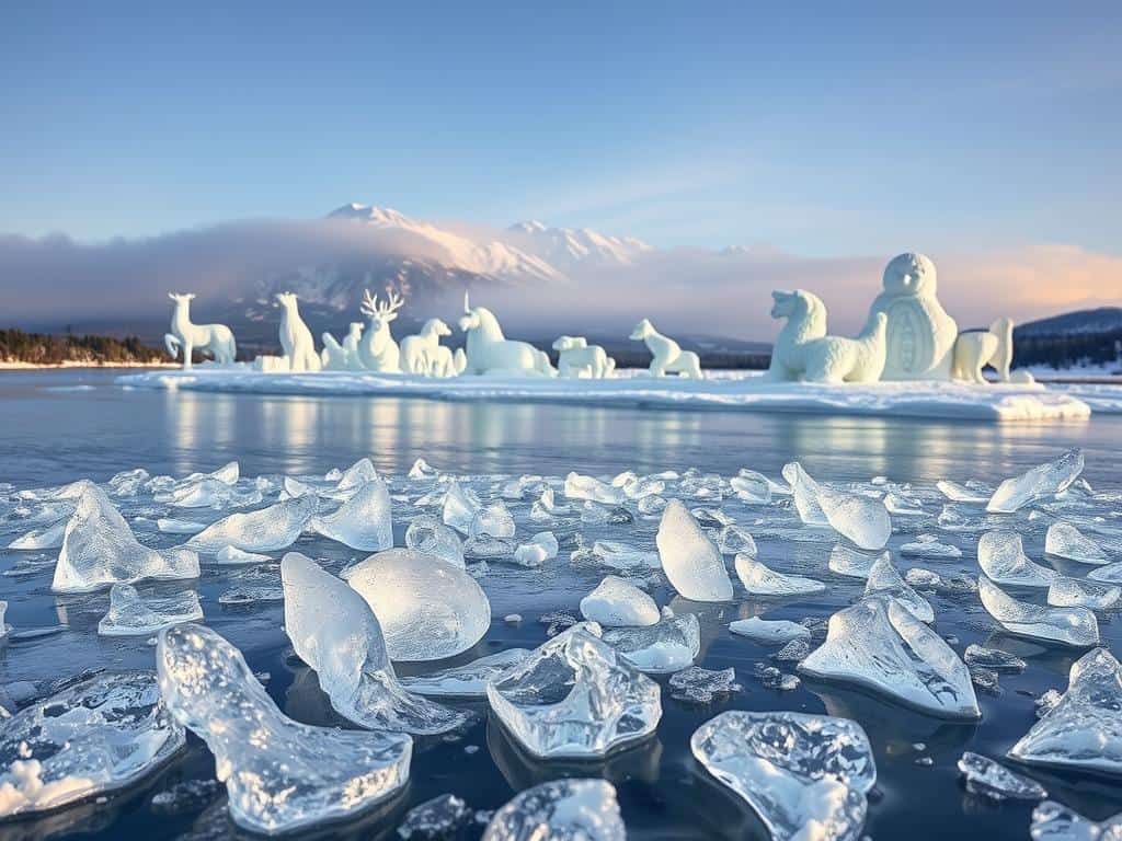 Du betrachtest gerade Kunstwerke aus Eis und Schnee am See gestalten
