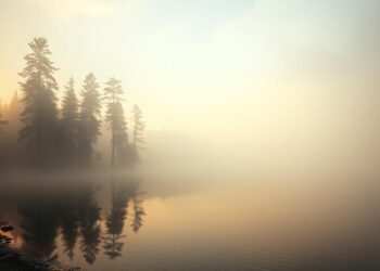 Nebelschwaden am See