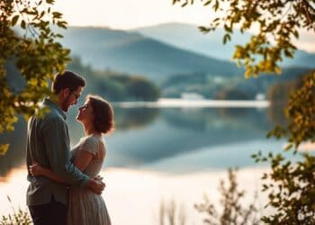 Romantische Fotografie am See