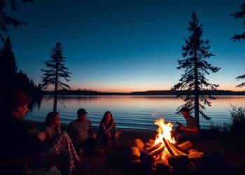 Romantisches Lagerfeuer