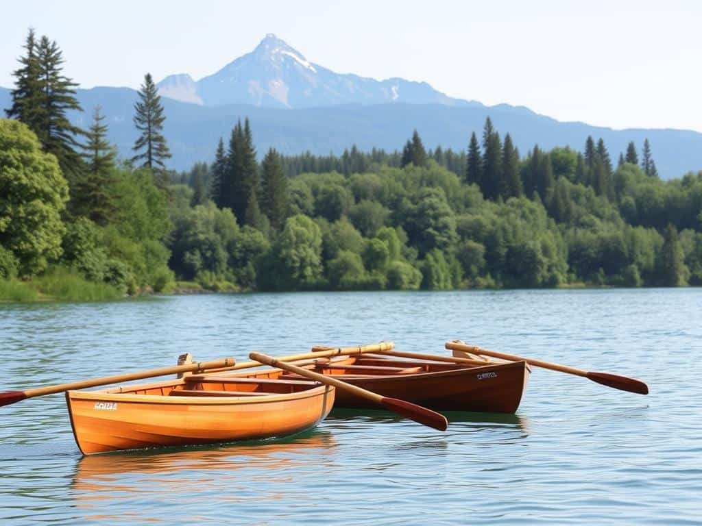 Ruderboote im Outdoor-Wassersport