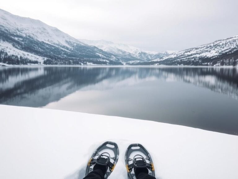 Mehr über den Artikel erfahren Schneeschuhwandern entlang des Seeufers