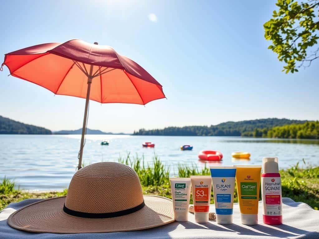 Sonnenschutz am Wasser