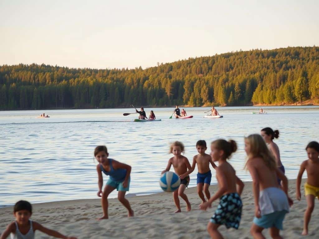 Spiele und Sportarten am See