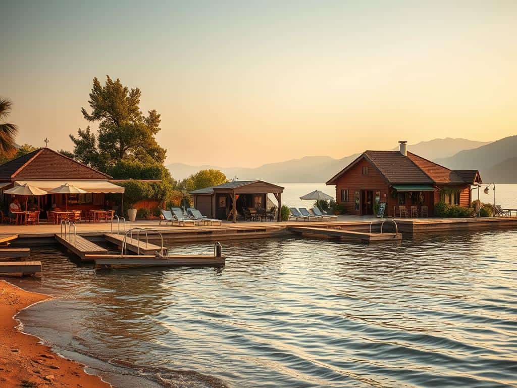 Strandbars und Cafés am See Auswahl