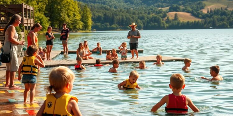 Tipps für das sichere Baden mit Kindern im See