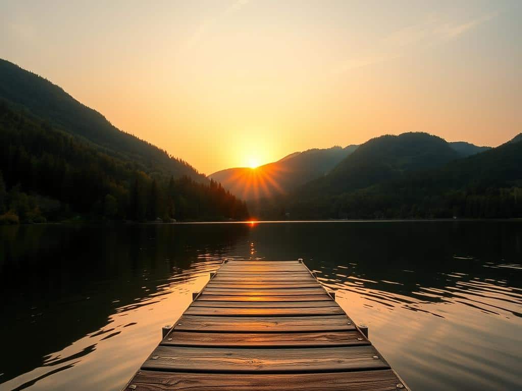 Wandbild Sonnenuntergang See Qualität