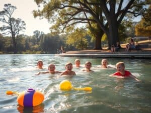 Mehr über den Artikel erfahren Wasserspiele für Kinder am Seeufer