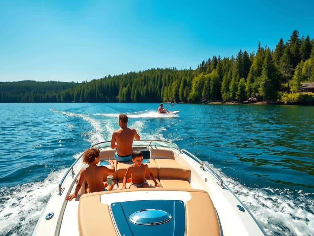 Wassersport Aktivitäten auf dem Boot
