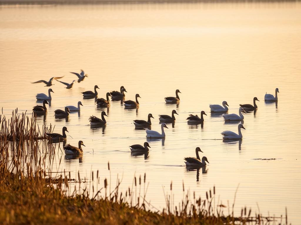 Wasservögel am See