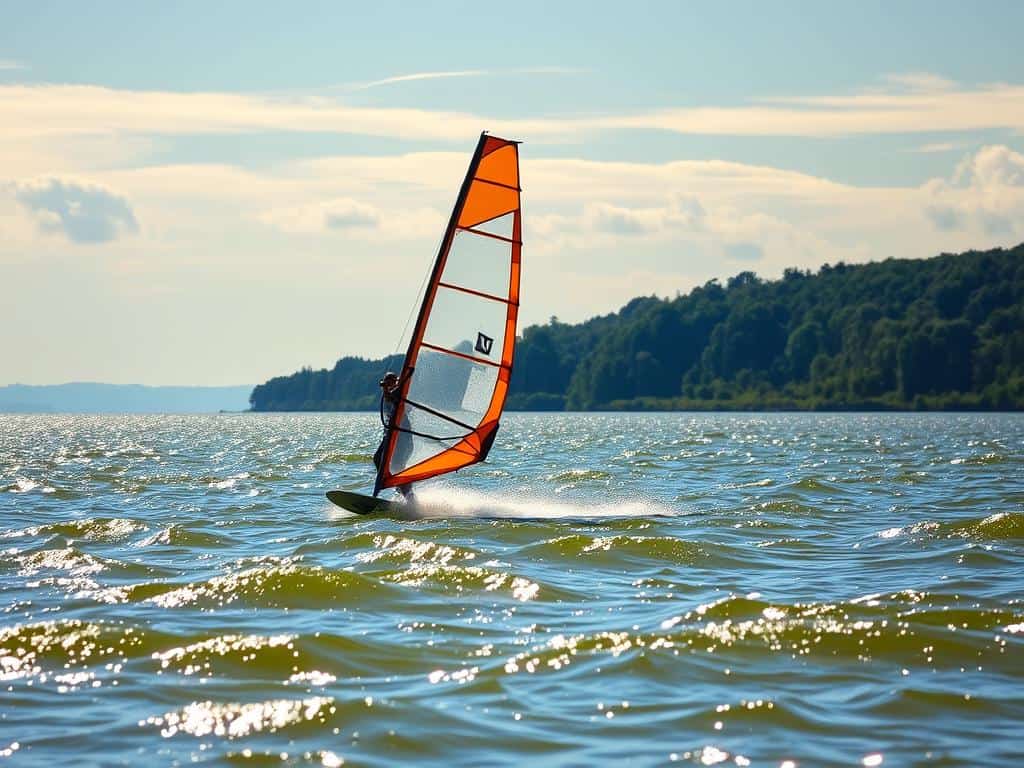 Windsurfen Nervenkitzel auf dem Wasser