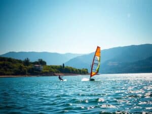 Mehr über den Artikel erfahren Windsurfen auf dem See: Voraussetzungen und Hotspots