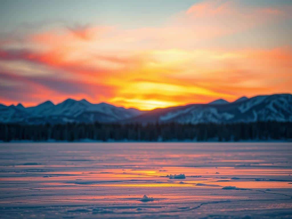 Winter Sonnenuntergänge Blick