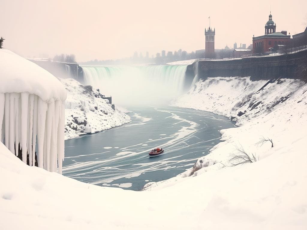 Winterliche Sehenswürdigkeiten Niagara Falls