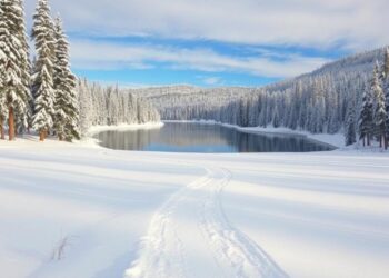 Winterwandern rund um den zugefrorenen Seen