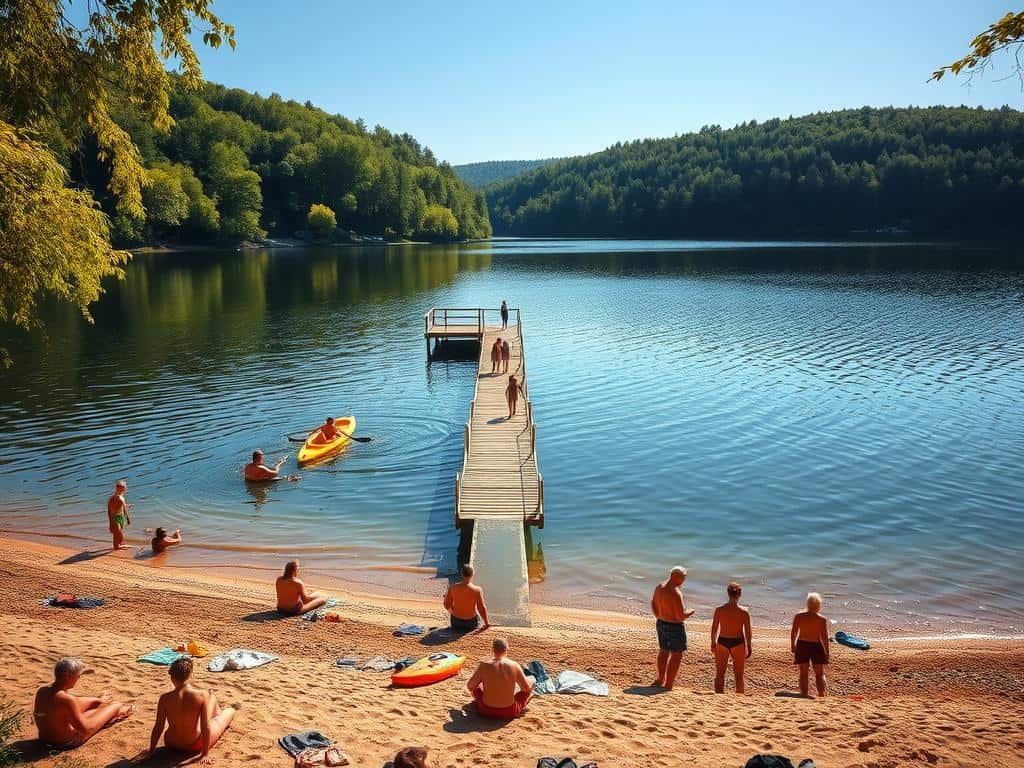 Aktivitäten am Seeufer