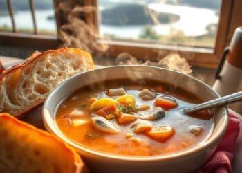 Fischsuppen und Eintöpfe aus Seenregionen