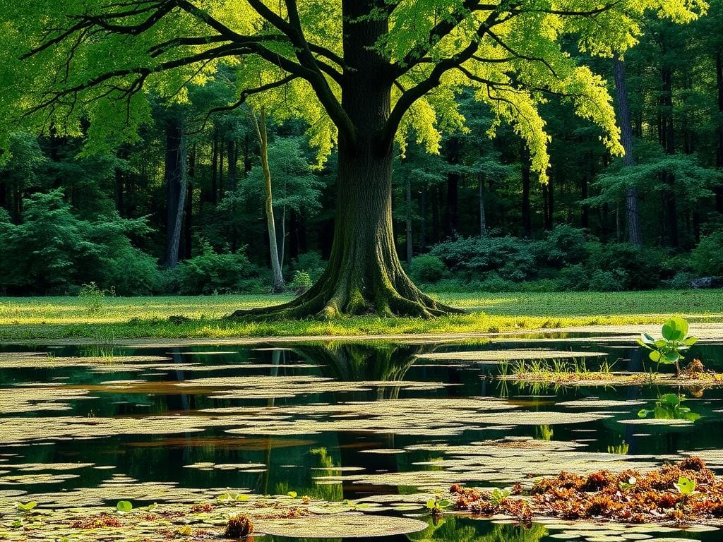 Schwarz-Erle in natürlichem Habitat