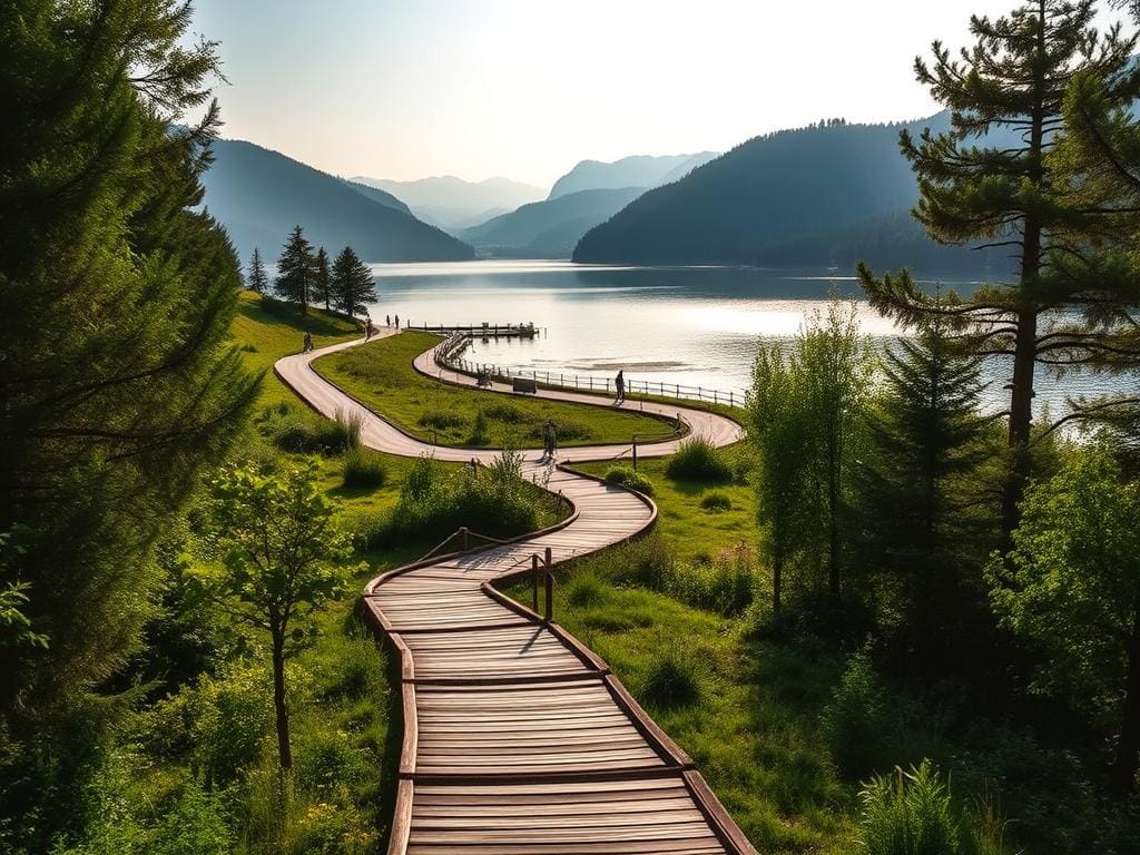 Wander- und Radwege an Seen