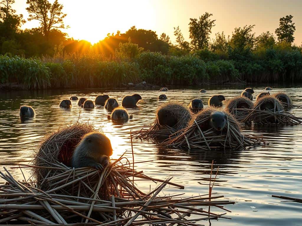 Du betrachtest gerade Tierische Architekten – Wie Nutrias und andere Tiere ihre Nester und Bauten am See gestalten