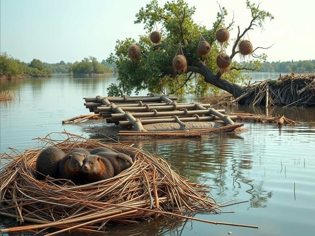 tierische Nester am Gewässer