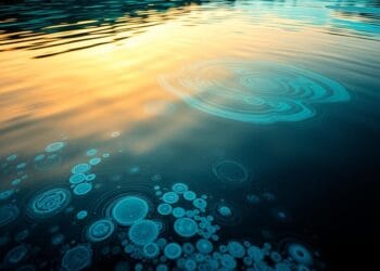 Blaugrüne Algen im See