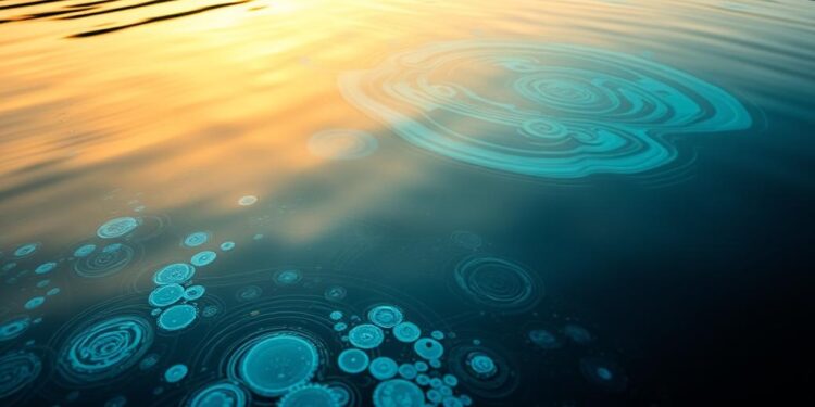 Blaugrüne Algen im See