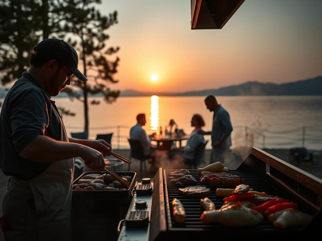 Grilltechniken bei Dämmerung