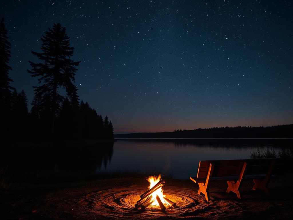 Lagerfeuerromantik am See