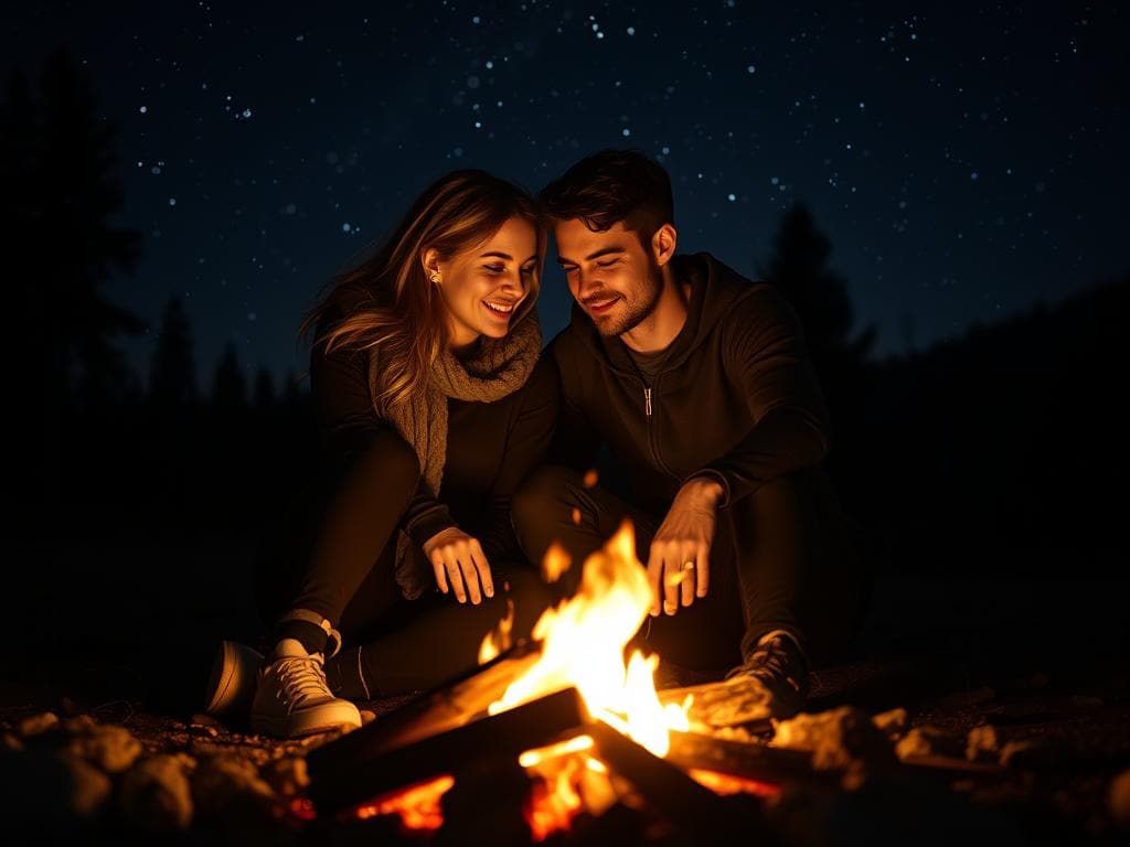Partner am Feuer