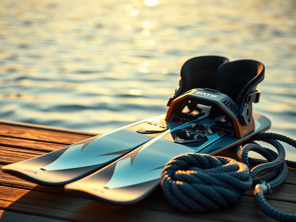 Wasserski Equipment und Seil