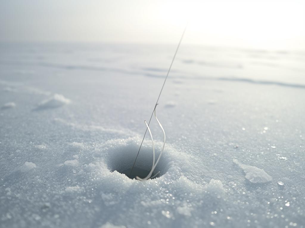 Angelschnur beim Eisangeln