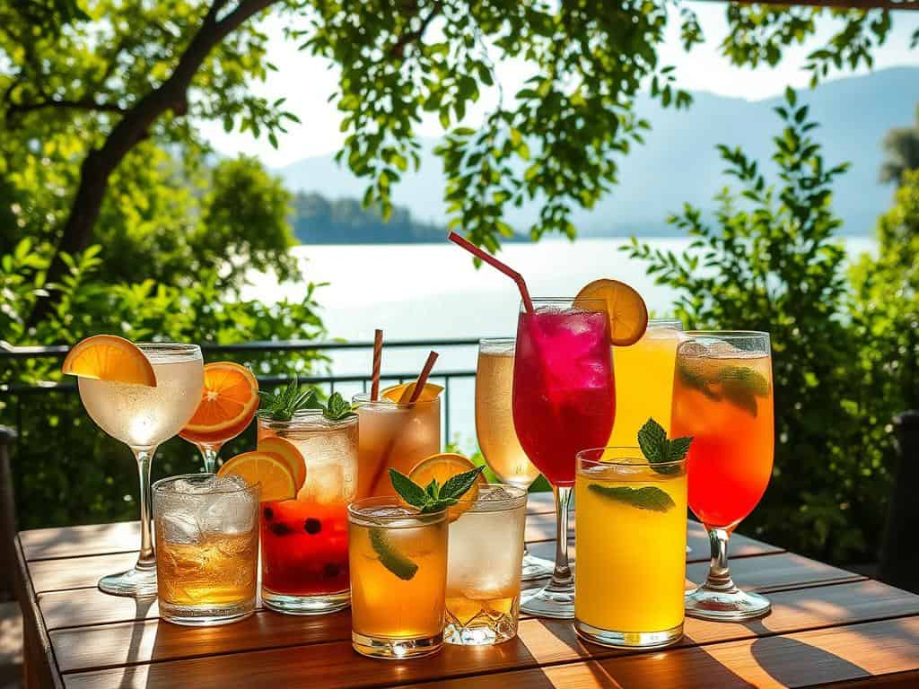Cocktails und Softdrinks im Sommer