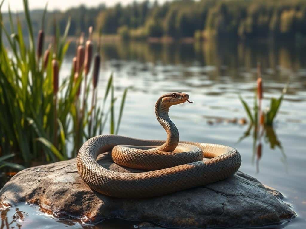 Du betrachtest gerade Die Ernährung der Ringelnatter: Was frisst die Wasserschlange am See?