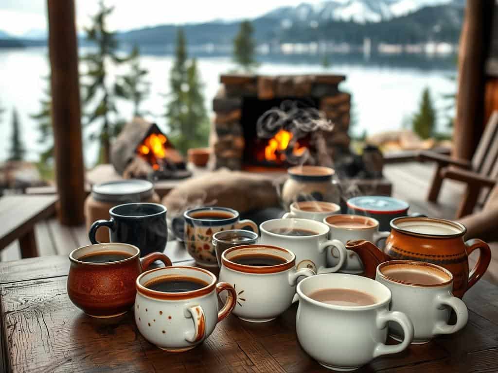 Heiße Getränke Auswahl