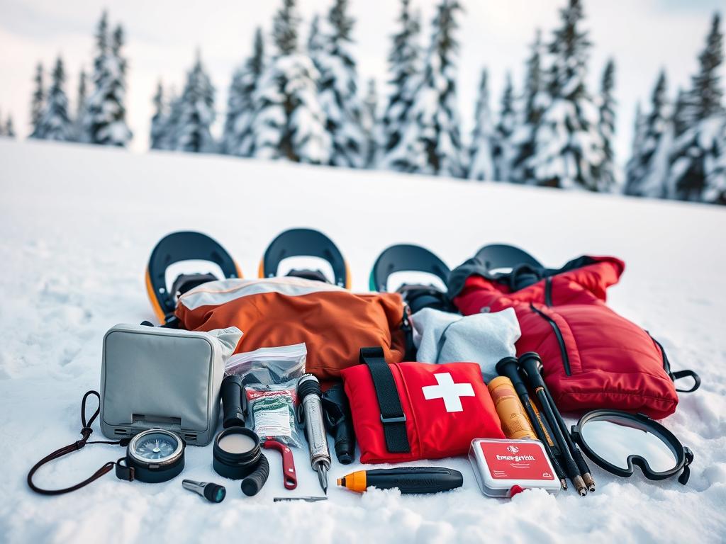 Notfallausrüstung für Schneeschuhtouren