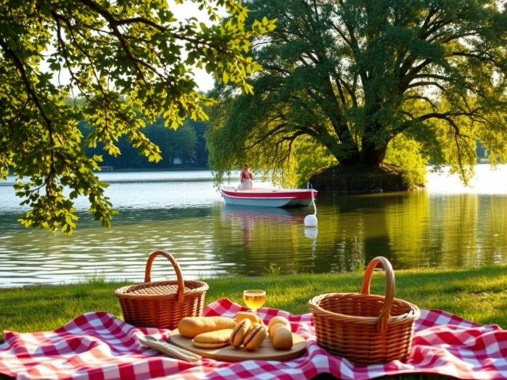 Outdoor Genuss Tretboot Picknick