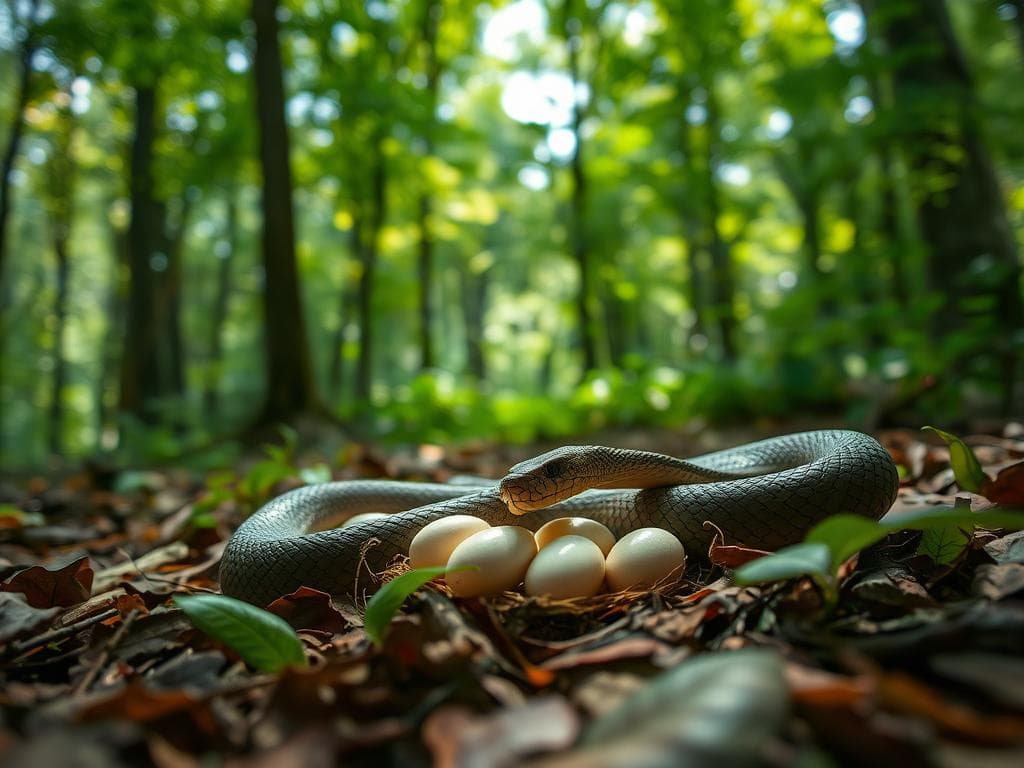 Ringelnatter Eiablage