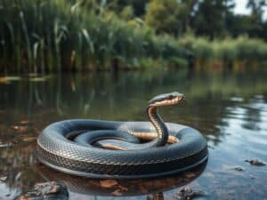Mehr über den Artikel erfahren Ringelnatter am See – Lebensraum, Verhalten und Erkennungsmerkmale